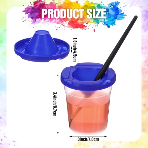 10 Pack Paint Cups with Lids for Kids, Art Supplies No Spill Painting Cups for Young Artist, Reusable Paint Water Cup Paint Mixing Cups for Classroom Arts Crafts Supplies