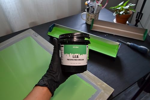 Ecotex® LED Green Pre-Sensitized Photo Emulsion - Silk Screen Emulsion, Gl | Premixed And Pre-Sensitized Photo Emulsion - No Diazo Needed, Ultra Durable, 12 Month Shelf Life, Made In The USA - Gallon - size: Gallon - 128 oz.
