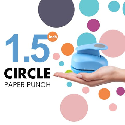 1.5 Inch Circle Punch - Creates Perfect Circles Every Time, Handmade Scrapbooking Tool for Card Making, DIY Photo Albums, Invitations & Decorations - size: 1.5 Inch