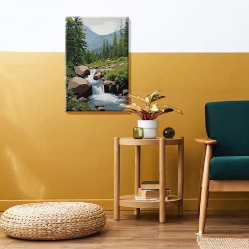 JOOZ Paint by Numbers Kit for Adults with Frame Landscape, 8x12 Inch - color: Landscape 084