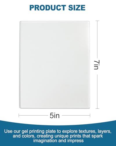 UCEC 6 Pack 5x7in Gel Plates, Reusable Small Plates for Journaling & Crafts - color: Clear-Gel Plate 5×7 (6pcs)