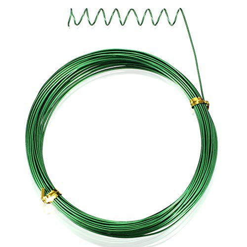 1 Roll Tecunite Aluminum Wire Craft Wire, 10 M X 1 mm, Green | TecUnite Aluminum Craft Wire for Sculpting,10 M X 1 Mm,Green,1 Roll - color: Green, size: 10000 mm x 1 mm