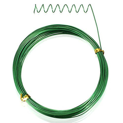 1 Roll Tecunite Aluminum Wire Craft Wire, 10 M X 1 mm, Green | TecUnite Aluminum Craft Wire for Sculpting,10 M X 1 Mm,Green,1 Roll - color: Green, size: 10000 mm x 1 mm