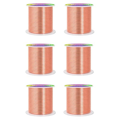 Mandala Crafts 8 Gauge Rose Gold Tone Combo Anodized Aluminum Craft Wire - color: Rose Gold Tone Combo, size: 8 Gauge 20X6 Feet