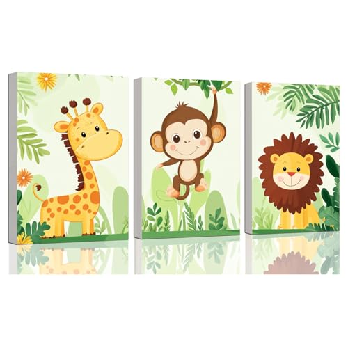 3 Piece Paint by Numbers Kit for Kids Easy Kid Paint by Number Kits Ages 8-12 Animal DIY Painting Kits for Kids Age 4-8 Beginner Paint by Number Canvas with Frame Children Color by Numbers Kit 8x12 In - color: Animal DIY Painting Kits for Kids