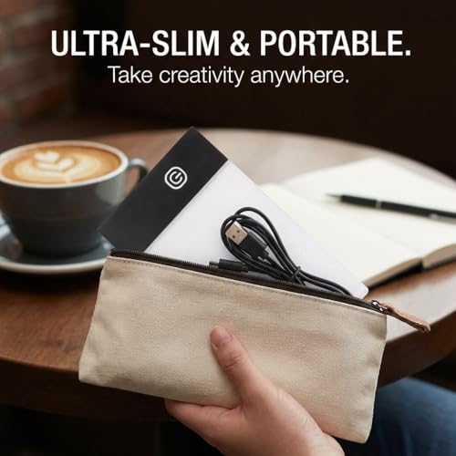 LED Light Board Mini A6 Portable Tracing LED Copy Board Light Box, Drawing Box Flip Book Kit Tablet Paint Pad, Eye Protective Adjustable Light Box 3.3 x 5.1in