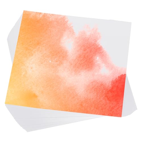 PATIKIL 100 Pcs Pure Cotton Watercolor Paper 140lb/300 GSM Water Coloring Paint Paper for Art Painting Watercolor Drawing Artist, 8x8 Inch - size: 8x8 Inch
