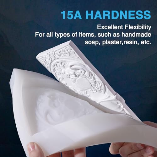 LET'S RESIN Silicone Mold Making Kit 15A, 22lbs Liquid Silicone Rubber | 4H Faster Curing, Super Elastic Translucent Clear Mold Making Kit, Molding Silicone for Silicone Molds, Soap Making, Clay - size: 352oz
