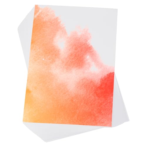 PATIKIL 100 Pcs Pure Cotton Watercolor Paper 140lb/300 GSM Water Coloring Paint Paper for Art Painting Watercolor Drawing Artist, 6x9 Inch - size: 6x9 Inch