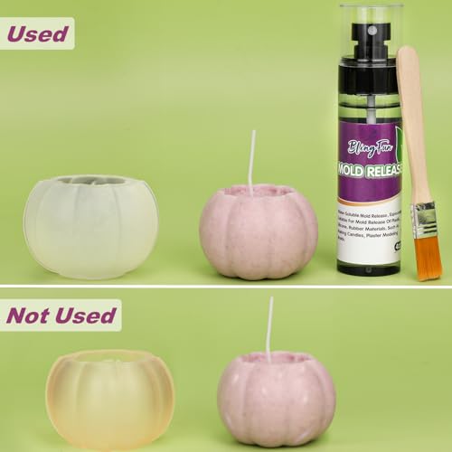 4Oz Mold Release Spray for Candle Making and Epoxy Resin, Fast-Drying Silicone Oil Releaser, Non-Stick Professional Mold Release Agent, Promotes Mold Longevity, Withstands High Temperature