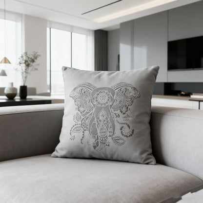TIAMECH A4 Reusable Elephant Stencil for Painting | Mandala Elephant with Big Ears for Totem Layering Template, DIY Wall Art, Wood Furniture, Scrapbook & Crafts (8.3x11.7inch) - style: Mandala Elephant