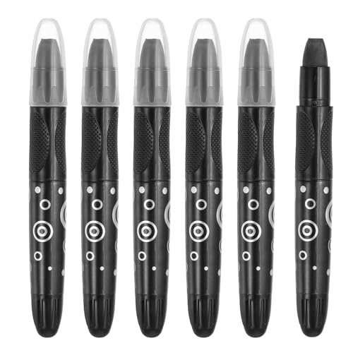 PATIKIL Watercolor Gel Crayon, 6Pcs Washable Twist Crayons for Coloring, Drawing, Painting, Black (5.2x0.59) - color: Black