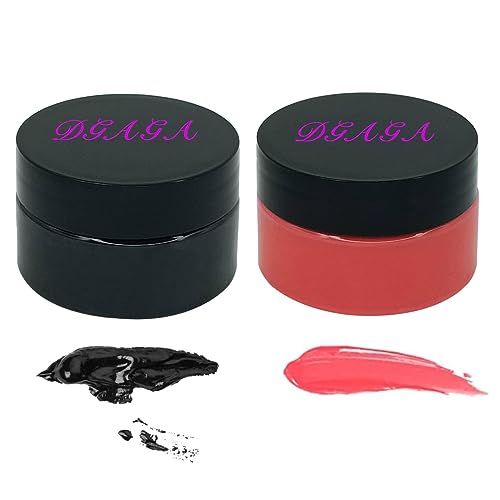 DGAGA 2 Jar of Chalk Paste,Christmas Chalk Paste Paint for Stencils,Red Black Fabric Ink,Self Adhesive Silk Screen Stencil Paste,Chalkboard Paste for Wood,Glass,Art Craft Permanent,Home Decor - color: Black & Red