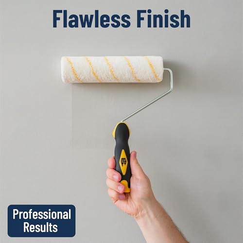Bates- Paint Roller Kit, 19 pcs, Roller Set with Microfiber Sleeves & Frame | for Walls, Cabinets, Interior and Exterior Painting - style: Microfiber 9", 4", 19 pcs