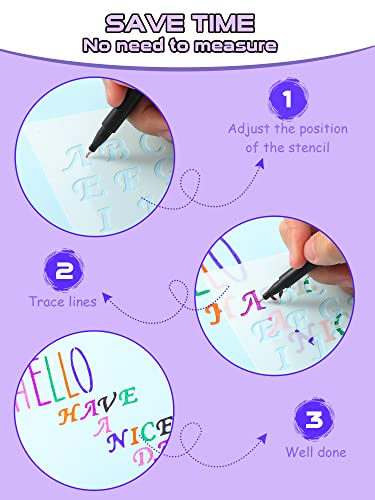 30 Pc Letter Stencil for Painting 4 x 7 in Plastic Number Alphabet Template