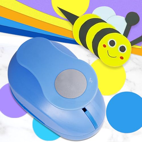 Circle Punch, Large Circle Hole Punch, 3 in Circles Cutter for Craft | Circle Punches for Paper Crafts, Circle Shaped Hole Punch, Circles Paper Punch for Scrapbooking, Precise & Smooth Cutting - style: Circle Punch