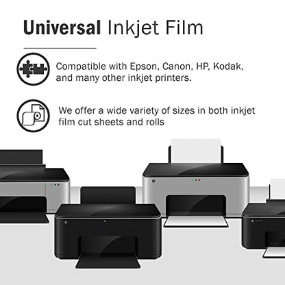 Screen Print Direct® Waterproof Inkjet Film Roll (4 Pack - 36" x 100') | 5 Mil Transparency Film, Waterproof Inkjet Film Rolls for Screen Printers - Screen Printing Supplies (4 Pack - 36" x 100') - size: 36 x 100 roll - 4 Pack of Film