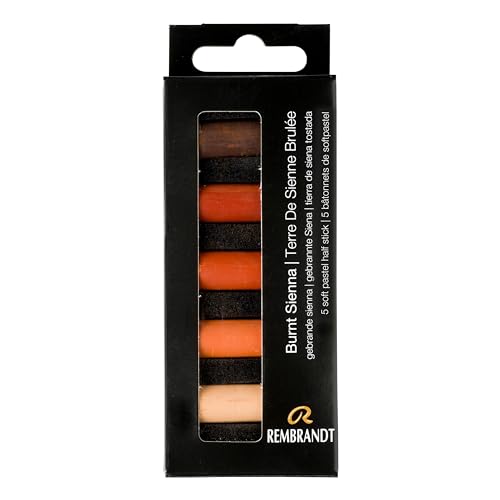 Rembrandt Soft Pastel Set, Burnt Siennas, 5 Count