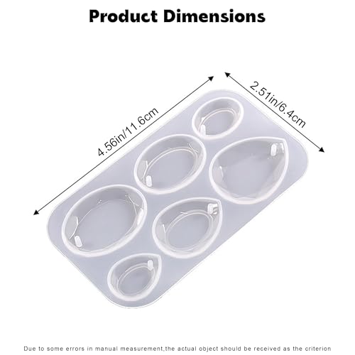 Waterdrop and Oval Resin Jewelry Molds, Silicone Pendant Mold for Epoxy
