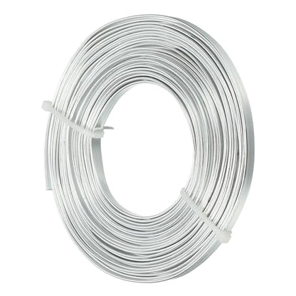 uxcell 18 Gauge Flat Aluminum Wire, 16.40 ft 5mm Wide Aluminum Crafts Wire for Flower Bonsai Crafts Carving DIY Bezel Sculpting Gem Metal Wrap, Silver Tone - color: Silver Tone, size: 5mm