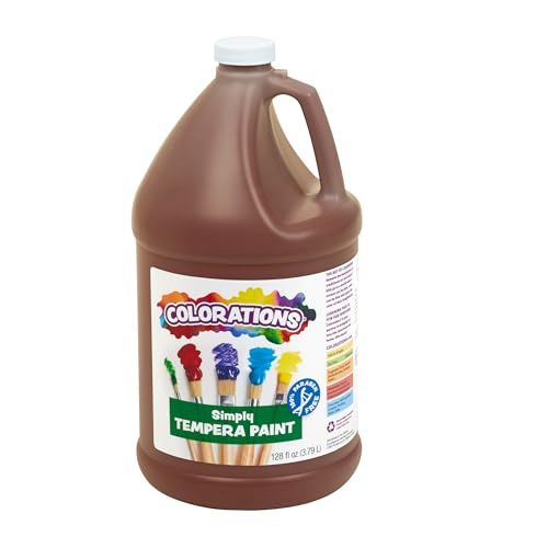 Colorations Paraben-Free Tempera Paint for Kids, 1 Gallon, Vibrant Brown | Non-Toxic and Made in the USA - color: Brown