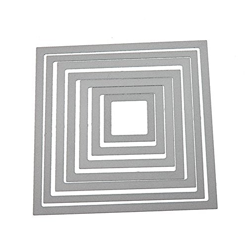 Cutting Dies Handmade DIY Paper Cards Album Decoration Stencils Template Embossing for Card Scrapbooking Craft (Square-Self) - style: Square
