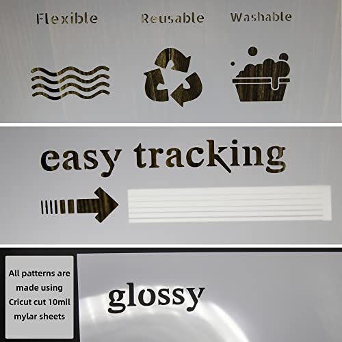 10PCS 10mil Blank Mylar Stencil Sheets,12X12 inch Milky Translucent PET Blank Stencils Sheets,Template Material for Laser Cutting Machines , Food-Safe Craft Plastic - size: 10mil, 12" x 12”, 10 Pack