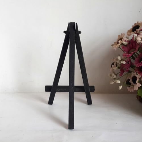 TEHAUX Tabletop Display Easel Small Wooden Tripod Easel for Kids Painting Art Crafts Photo Cards Stand 9.44X7.08X1.96In Portable Canvas Holder