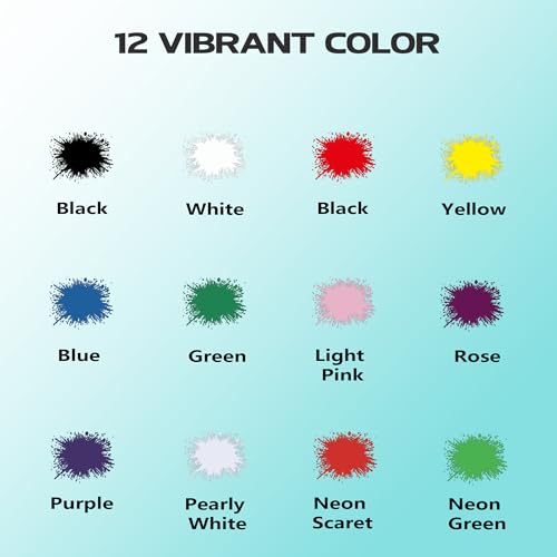 Airbrush Paint 12 Colors, Ready to Spray Airbrush Paint Set, Water-Based Acrylic Air brush Paints for Metal, Plastic Models, Canvas, Wood, 0.67 Fl Oz/20ml - color: 12 Colors