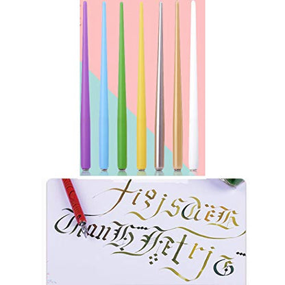 Professional Manga Gothic Pen Dip Pen Calligraphy Drawing Pen Kit, 7 Pen Holders Handles, 12 Nibs (7 Fountain Pen Nib, 5 Flat Nib) - 7 Pcs C - color: 7 Pcs C