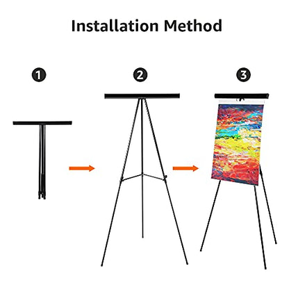 Amazon Basics Height Adjustable Aluminum Flipchart Easel Stand, Portable, for Whiteboard, Flip Chart, Poster Boards, Paper Pads and Signage, 35 x 2 x 28 Inches, Black - style: Lightweight Board Easel