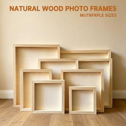 6 Pack Unfinished Blank Wood Panel Boards for Painting | 8 x 12inch Natural Wooden Painting Canvas for Oil, Acrylic Paint, Paint Pouring, DIY Art Crafts Projects - size: 8*12inch