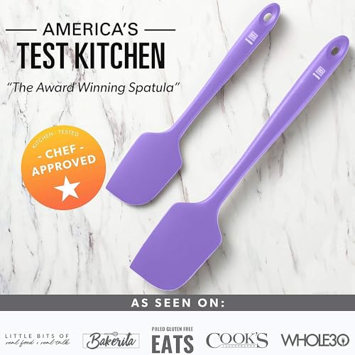 DI ORO Silicone Spatula Set - 600F Heat Resistant, 5-Pc Lavender - color: Lavender