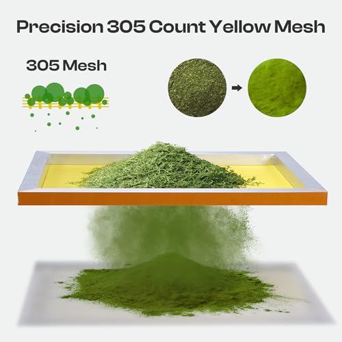 Caydo 2 Pieces Dry Sift Screen Set, 10 x 14 Inch Aluminum Screen Printing Frame with 305 Yellow Mesh for Fabric and Label Printing - style: 305 Mesh