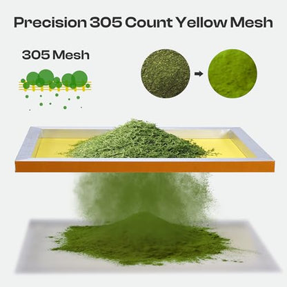 Caydo 2 Pieces Dry Sift Screen Set, 10 x 14 Inch Aluminum Screen Printing Frame with 305 Yellow Mesh for Fabric and Label Printing - style: 305 Mesh