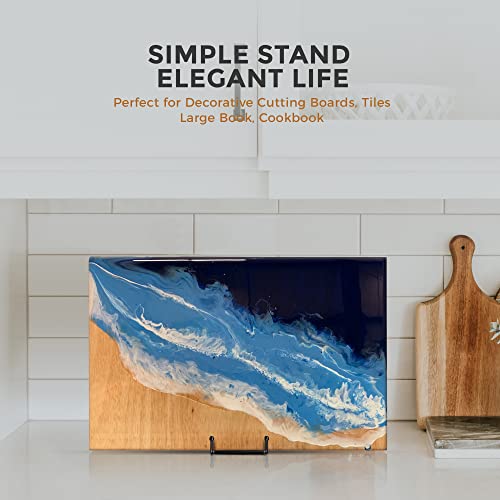 TR-LIFE 4 Pack 8 Inch Large Plate Stands for Display - Holder Stand + Metal Frame for Picture, Book, Decorative Platter, Photo Easel - size: 8 Inch