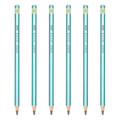 PATIKIL 6B Drawing Pencils for Sketching, Set of 6 Hexagonal Graphite Sketch Pencils Professional Sketching Art Supplies for Drawing Shading Writing Art Artists Beginners, Black - style: 6B