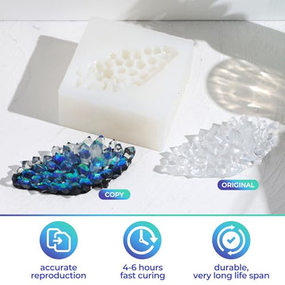 LET'S RESIN Silicone Mold Making Kit Liquid Silicone Rubber 140oz/1 Gallon | Translucent Clear Mold Making Silicone-Mixing Ratio 1:1-Molding Silicone for Resin Molds,Silicone Molds Maker DIY Making - size: 140 oz