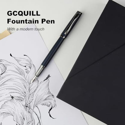Calligraphy Fountain Pen Set - Includes 5 Nibs, Ink Bottle, Ink Refill Converter and 18 Cartridges, Fancy Pen for Women Men Gift - MU-25