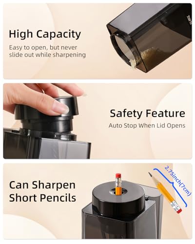 Zmol Full Automatic Electric Pencil Sharpener,Heavy Duty for Classroom