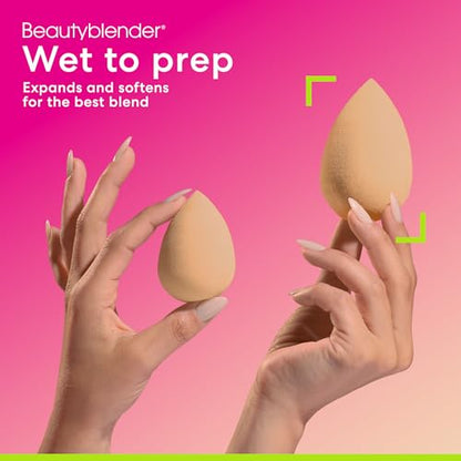 Beautyblender® Nude Beauty Blender Makeup Sponge, Super-Soft Foam Easily Blends Foundations, Powders & Creams, Made in USA, Reusable, Washable, Streak Free Application - color: Nude