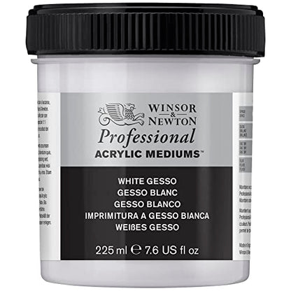 Winsor & Newton Professional Acrylic Medium, White Gesso, 225ml - color: White Gesso, style: 225ml (7.6-oz)