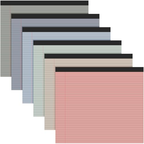 Lincia 6 Pcs Legal Pads Landscape Notebook, Aesthetic Color - color: Aesthetic Color