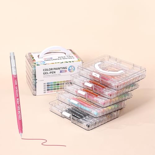 45 Colors Acrylic Colored Gel Pens Set,Quick Dry 0.6mm Fine Point Ink Pens | Smooth Writing Acrylic Gel Pens for Coloring,Drawing,Journaling,Art Supplies and DIY Crafts - color: 45 Colors