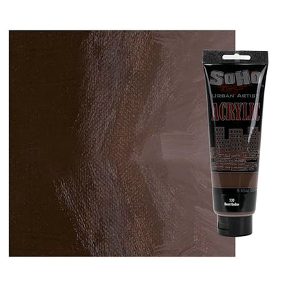 Soho Urban Artist Heavy Body Acrylic Paint - 250 ml Tube - Burnt Umber - Thick, Rich Color, Excellent Coverage, Professional Quality - Artists Acrylic Paint - color: Burnt Umber, size: 8.45 Fl Oz (Pack of 1)