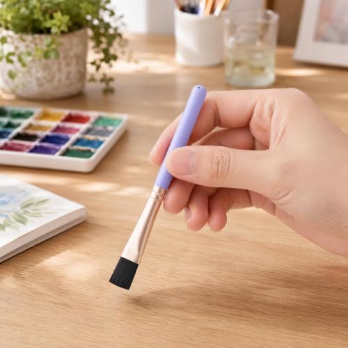 6-piece Mini Travel Watercolor Brush Set ，Oil or Acrylic Painting（Purple）