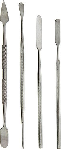 SE 4-Piece Stainless Steel Spatula Set - Versatile Tools for Electronics, Jewelry, Clay, and Craft Projects - DD301