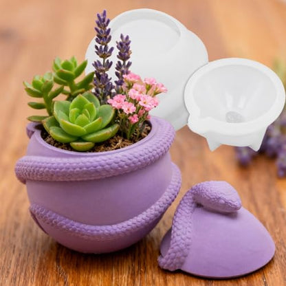 Snake Egg Resin Molds Silicone 3D Resin Jar Epoxy Molds with Lid | Silicone Jar Molds for Epoxy Resin Casting, DIY Craft, Concrete, Plaster, Candle Making, Candy Container, Jewelry Storage Box - color: Snake Egg Resin Molds