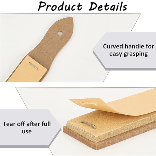 GORGECRAFT 6Pcs Sandpaper Pencil Sharpener Pointed Sketch Sandpaper Pastel Sticks Sharpener Board Artist Sanding Blocks for Professional Adults Sketching Hobbyist Charcoal Sharpening Art Drawing Tool - style: Pointed-12 Sheets Paper