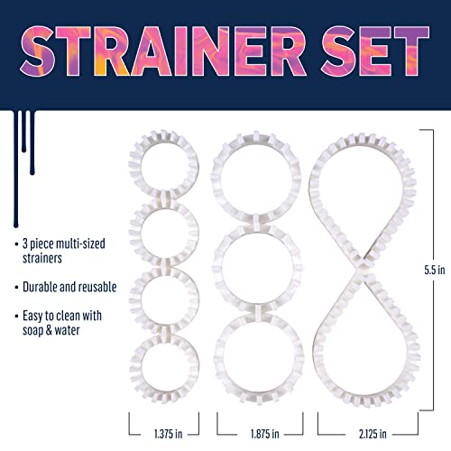 FolkArt Drizzle Strainer Set, Set of 3 Multi-Sized Strainer Tools Perfect for DIY Paint Pouring Arts and Crafts Projects, 50830 - style: Strainer Set